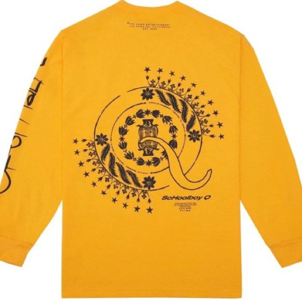 TDE ScHoolboy Q Crash Talk Long Sleeve Yellow